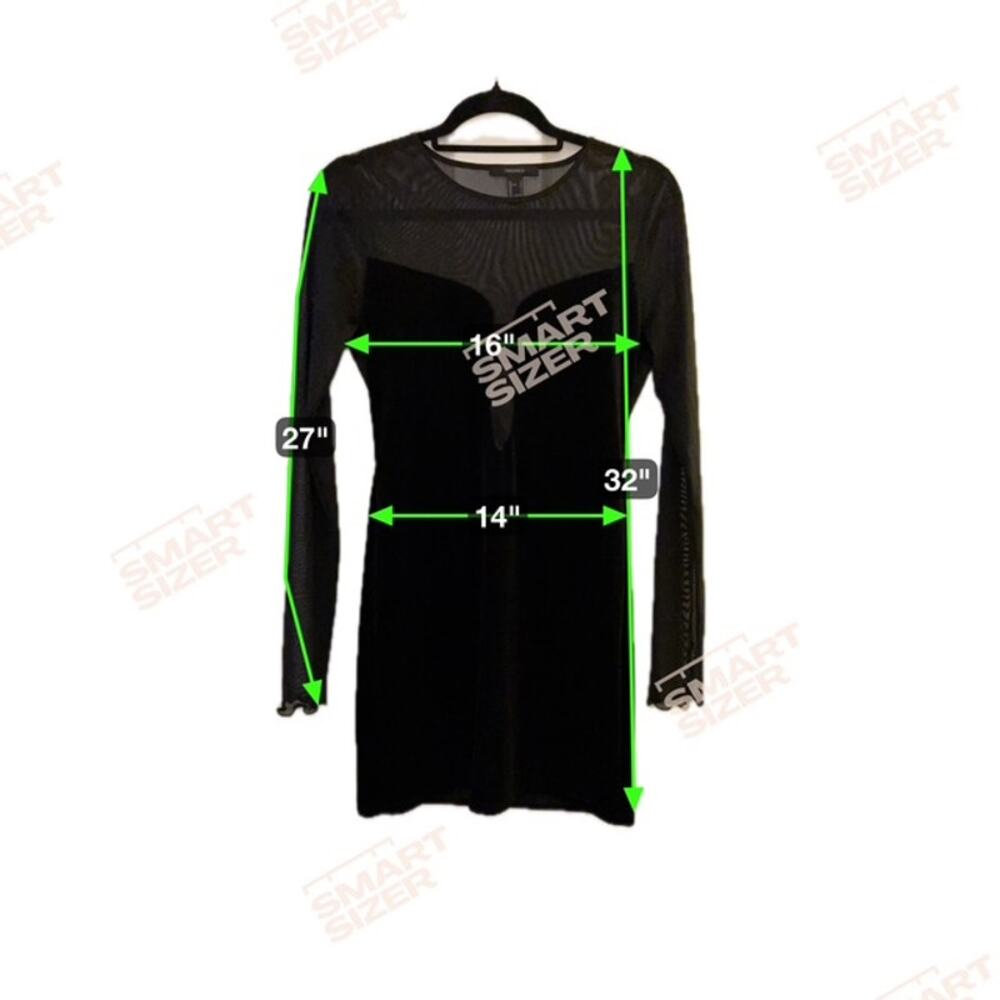 Sheer and Velvet Little Black Dress By Express Size Large - Picture 3 of 7